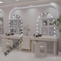 ราคา ช่างแต่งหน้ากับสตูดิโอตารางภาพงานแต่งงานสตูดิโอโต๊ะเครื่องแป้งโต๊ะเครื่องแป้งสไตล์ที่มีสีสันครีมโคมไฟแต่งหน้าแต่งหน้า อืม (54408679059)