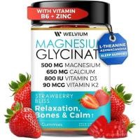 ราคา Magnesium Glycinate พร้อม Ashwagandha 500mg Magnesium Glycinate D3 K2 B6 แคลเซียมสังกะสีโพแทสเซียมสําหรับกล้ามเนื้อ Immune และพอร์ต B Chewable Magnesium (56611006497)