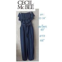 ราคา ชุดจั๊มเกาะอกกางเกงขายาว ผ้ายีนส์ มือสอง แบรนด์ญี่ปุ่น CECIL McBEE ราคา 80 บาทค่ะ (9194281671)