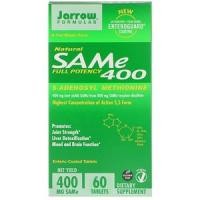 ราคา Jarrow Formulas, Natural SAM-e (S-Adenosyl-L-Methionine) 400, 400mg, 60 Enteric-Coated Tablets (3203200786)