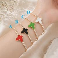 ราคา สร้อยข้อมือเชือกรูดพลอยผีเสื้อหลากสี (54809580649)