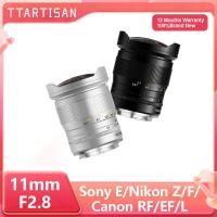 ราคา TTArtisan 11mm F2.8 Fisheye ฟูลเฟรมมุมกว้างพิเศษกล้องโฟกัสแบบแมนนวลเลนส์ Fisheye FF RF EF EL (54507843122)