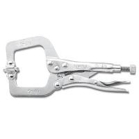 ราคา DMAA1A06 คีมล็อคแบบ C-Clamp พร้อมแผ่นรองหมุน (6") TOPTUL C-Clamp Locking Pliers with Swivel Pads (6") (26212450951)