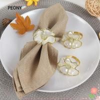 ราคา PEONYPAVILION 6 ชิ้นดอกไม้ผู้ถือแหวนผ้าเช็ดปาก, 2.3 ทอง, แหวนผ้าเช็ดปากรูปดอกไม้สีขาว, ดอกไม้สวยอะคริลิคพนมเปญดอกไม้ปุ่มผ้าเช็ดปาก (54011752630)