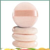 ราคา 4 ชิ้นหลวมแป้งพัฟ Pad ฟองน้ําเครื่องสําอาง Velour แต่งหน้า Applicator ล้างทําความสะอาดได้ Foundation พัฟสําหรับแป้งพร้อมกรณี (55912110475)