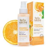 ราคา ByNature Vitamin C+Collagen Facial Serum-Turmeric Repairing and Rejuvenating Tyred Skin with Vitamin C, Plumping Collagen และ Enhance Skin Texture-Advanced Facial Care Serum-3oz. (44480157229)
