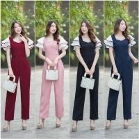 ราคา เสื้อผ้าแฟชั่น Jumpsuit จั้มสูทขายาวออกงาน สีแดง ชมพู ดำ กรม พร้อมส่ง (29557949384)
