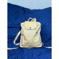 ราคา Longchamp Le Pliage Sac A Dos Depose Nylon Leather Backpack Purse Beige Blue (44857389993)