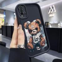 ราคา HP เคสโทรศัพท์สําหรับ Xiaomi Redmi 9T 9 Power Case ตุ๊กตาหมีเย็บ Rebel เคสซิลิโคนป้องกันการกระแทก Cesing Softcase Kesing (56309416912)