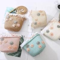 ราคา กระเป๋าสานเด็ก ลายดอกเดซี่ แต่งระบายลูกไม้ สายเชือกสะพายข้าง (2268440013)