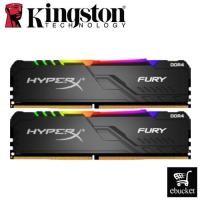 ราคา Kingston HyperX Fury RGB DDR4 16GB/32GB 3200Mhz Desktop PC DIMM RAM (ชุด 2) HX432C16FB3AK2 (22768940688)