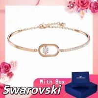 ราคา เครื่องประดับเงินแท้ ส925 พร้อมกล่อง สร้อยข้อมือยูน่า แบบตัดวงกลม ทรงรี สีขาว ชุบสีโรสโกลด์ (51961329191)
