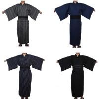 ราคา ❤ ญี่ปุ่นแบบดั้งเดิม SAMURAI ชุดกิโมโนสําหรับชาย Yukata ชุดว่ายน้ํา Robe Hekoobi หลวมสไตล์ซาวน่ (41355989031)