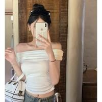 ราคา เกาะอกสีขาวปาดไหล่ ผ้ายืดใส่สบาย (42857789299)