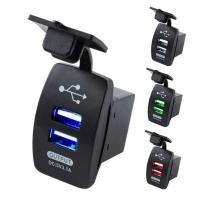 ราคา 3.1A 12-24V อะแดปเตอร์ชาร์จโทรศัพท์แบบกันน้ำสองพอร์ต USB สำหรับมอเตอร์ไซค์ รถยนต์ไฟฟ้า ATV เรือ (24647713425)