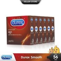 ราคา Durex Smooth ถุงยางอนามัย ใหญ่พิเศษ สำหรับคนแพ้ง่าย ขนาด 56 มม. บรรจุ 6 กล่อง (18 ชิ้น) (1557527337)