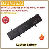 ราคา คุณภาพสูง B31N1632 แบตเตอรี่แล็ปท็อป 11.52V 3653mAh สําหรับ ASUS ZenBook 14 X405 X405U X405UA Vivobook S4100U S4000U ยี่ห้อใหม่ (40780683901)