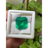 ราคา มรกต พลอย Columbia โคลัมเบีย Green Emerald very fine lab made shape 13x13 มม mm...11 กะรัต carats (25732931924)