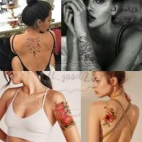 ราคา ⚡Tattoo stickers สติ๊กเกอร์รอยDream Flowers #6 (4556747734)