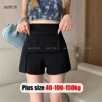 ราคา Plus Size✅กางเกงขาสั้นผู้หญิงสาวอวบ ไซส์ใหญ่ กางเกงกระโปรง กางเกงขาสั้นเอวสูงสาวอวบ ขากว้าง แยก สีดำ ฤดูร้อน เกาหลี แฟชั่น Oversize พลัสไซส์ สาว อวบอ้วน ใส่ได้ (48859067542)