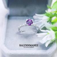 ราคา RP023 แหวนพลอยอเมทิสต์แท้ ( Natural Amethyst ) ตัวเรือนเงินแท้ 925 ชุบทองคำขาว,ชุบทองคำขาว,ชุบพิงค์โกลด์ งานสั่งทำ (26731257478)