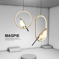 ราคา โคมไฟแขวน LED รูปนกกางเขน AC85-265V สำหรับใช้ในบ้าน โคมไฟระย้า LED สำหรับข้างเตียง ห้องนอน สีดำและสีเงิน (27427660028)