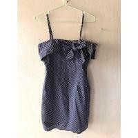ราคา เดรสสายเดี่ยว ลายจุดสีกรม (24534459510)
