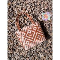 ราคา [พร้อมส่ง] กระเป๋าสานพลาสติก รุ่น Terra White Weave Tote • SAYAMOLL กระเป๋าถือผู้หญิง กระเป๋าไปทะเล (55655560723)