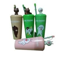 ราคา (สินค้ามือสอง) แก้วน้ำ LINE Friends ไลน์ เฟรนด์ 4 ใบ มูน บราวน์ โคนี่ 7-11 (9582698675)