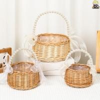 ราคา [CLA] Willow หวายสีเหลืองตะกร้าจัดดอกไม้ตะกร้าสานแข็งแรงขนาดเล็กตะกร้า Wier ทําด้วยมือ [TH] (48809038284)