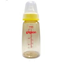 ราคา ขวดนม pigeon สีชาคอแคบ5ออนพร้อมจุกs (5551980601)
