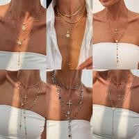 ราคา First Choice สําหรับของขวัญ Cross สร้อยคอเครื่องประดับ Niche High-End สร้อยคอหญิงเพชร-Studded พู่ Clavicle Chain/เครื่องประดับที่สมบูรณ์แบบ (45308944850)
