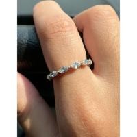 ราคา Diamond Delights แหวนเพชรมาคีย์รอบวงทองคำแท้ Marquise Diamond Eternity Solid Gold Ring (Lab Grown) (27544991858)