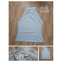 ราคา Jaspal top เสื้อคล้องคอสีเทาอ่อน (28892470458)