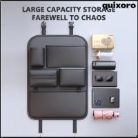 ราคา QUIXORO กระเป๋าเก็บของเบาะหลังรถพร้อมที่ใส่ทิชชู Multi-functional Car Seat Back Organizer ความจุขนาดใหญ่หลายช่อง Organizer Headrest แขวนกระเป๋า (51110225038)