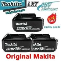 ราคา Makita แบตเตอรี่เครื่องมือไฟฟ้าแบบชาร์จได้ 6.0Ah 18V BL1830 BL1850 BL1840 BL1860 BL1815，แบตเตอรี่ลิเ (51451252567)