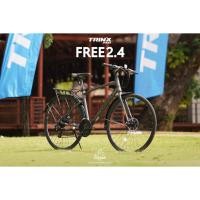 ราคา *ผ่อนได้ คอยน์คืน* TRINX FREE 2.4 จักรยานไฮบริด เฟรมอลูมิเนียม 24 สปีด ดิสเบรค พร้อมตะแกรง บังโคลน ข (23232375849)