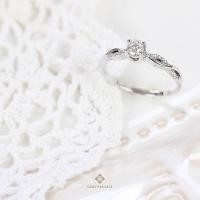 ราคา Gems Heritage : แหวนแต่งงานผู้หญิง เพชรแท้ 0.20 cts (RWG452) เพชรแท้น้ำ98 เรือนทองคำขาว 18K พร้อมใบ (57558903834)