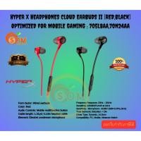 ราคา HYPERX IN EAR HEADPHONE (RED/BLACK) (หูฟังอินเอียร์) CLOUD EARBUDS II OPTIMIZED FOR MOBILE GAMING ของแท้ ประกัน2ปี (24122024245)