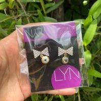 ราคา ต่างหูLynแท้100% โบว์ห้อยเพชร (2355409098)