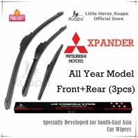 ราคา (ด้านหน้า+ด้านหลัง 3 ชิ้น) ชุดใบปัดน้ําฝน Mitsubishi XPANDER สําหรับ 2015 ถึง 2023 รุ่น EXpander cross glx gls ที่ mt Car Window Wipers Bundle (ประเภทกล้วย + หลังเดิม) โดย Kuapo Wixr (52910150429)