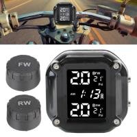 ราคา TPMS Motorcycle Tire Pressure Monitoring System With 2 External Sensors LCD Display Waterproof Temp (55056322024)