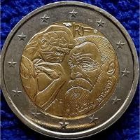 ราคา เหรียญ​ยูโร​ ฝรั่งเศส​ France, 2​ Euro, (ที่ระลึก​100ปี Auguste Rodin), #​1920T, ไม่​ผ่าน​ใช้​ UNC (14290828798)