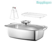 ราคา RR สแตนเลส Fishes Steamers สแควร์นึ่ง Fishes หม้อ Stockpot ความจุขนาดใหญ่หม้อทําอาหารนึ่งเครื่องครัว wi (53960847363)