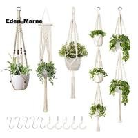 ราคา [Eden_Marner]ขาตั้งดอกไม้ทํามือ เชือกปมปรับได้ ตะกร้าแขวนทอ พร้อมถาดกระถางดอกไม้ ใช้ในสวนในร่ม (56661958708)