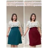 ราคา ชุดเดรสผ้ายืดวูลเวฟอก 42“แต่งผ้าชีฟองพร้อมส่งจากไทย (53703262439)