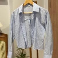 ราคา เสื้อเชิ๊ตใส่ทำงาน ลายทางสีฟ้าขาว (53706731111)