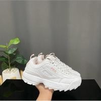 ราคา รองเท้า FILA disruptor ll สีขาว-ชมพู มือสองของแท้สภาพดี (20996325601)