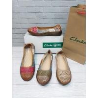 ราคา Clarks flat Slip on / Clarks Rg-P32 / Clarks รองเท้าผู้หญิงส้นแบนหนังแท้ (22831086723)