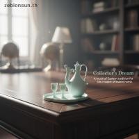 ราคา # zeblonsun # 1 ชุด 1 6 Dollhouse Scene Decor จีนโบราณ Peaco Pot Kit Elegant Mini Ceramic สําหรับตกแต่งบ้านขนาดเล็ก . (52311488265)